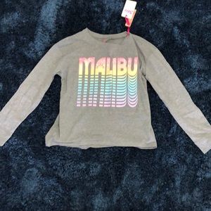Justice girls shirt long sleeve new never used tag on